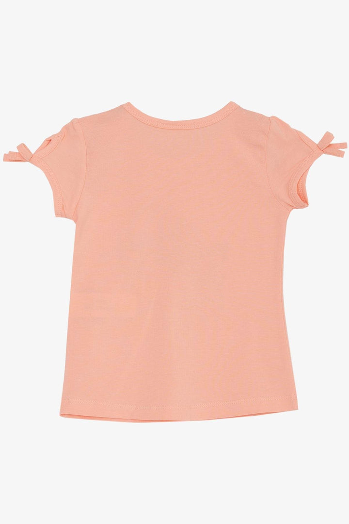 BRE Breeze Girl's T-shirt Party Time Happy Girls Printed 2-6 Years, Salmon - Tepic