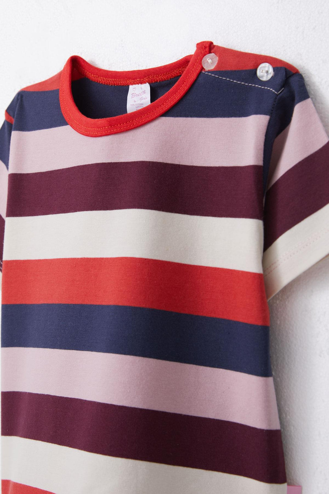 BRE Breeze Girl's T-shirt Striped 1-4 Years, Mixed Color - Satu Mare