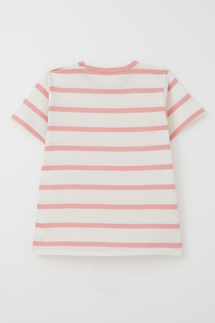 BRE Breeze Girl's T-shirt Striped 1-4 Years, Beige - Columbia