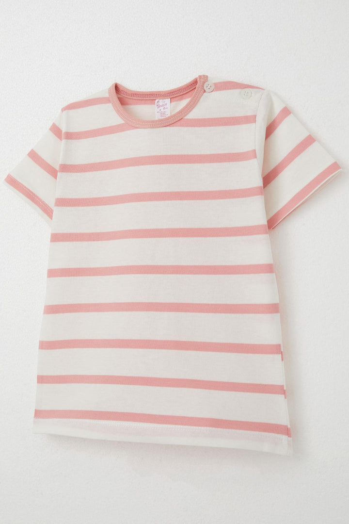 BRE Breeze Girl's T-shirt Striped 1-4 Years, Beige - Columbia