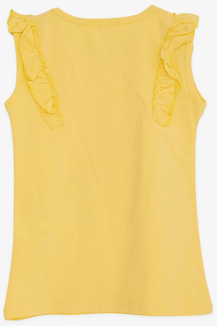 BRE Breeze Girl's T-shirt Sleeveless Lolipop Printed 4-8 Years, Yellow - Claremont