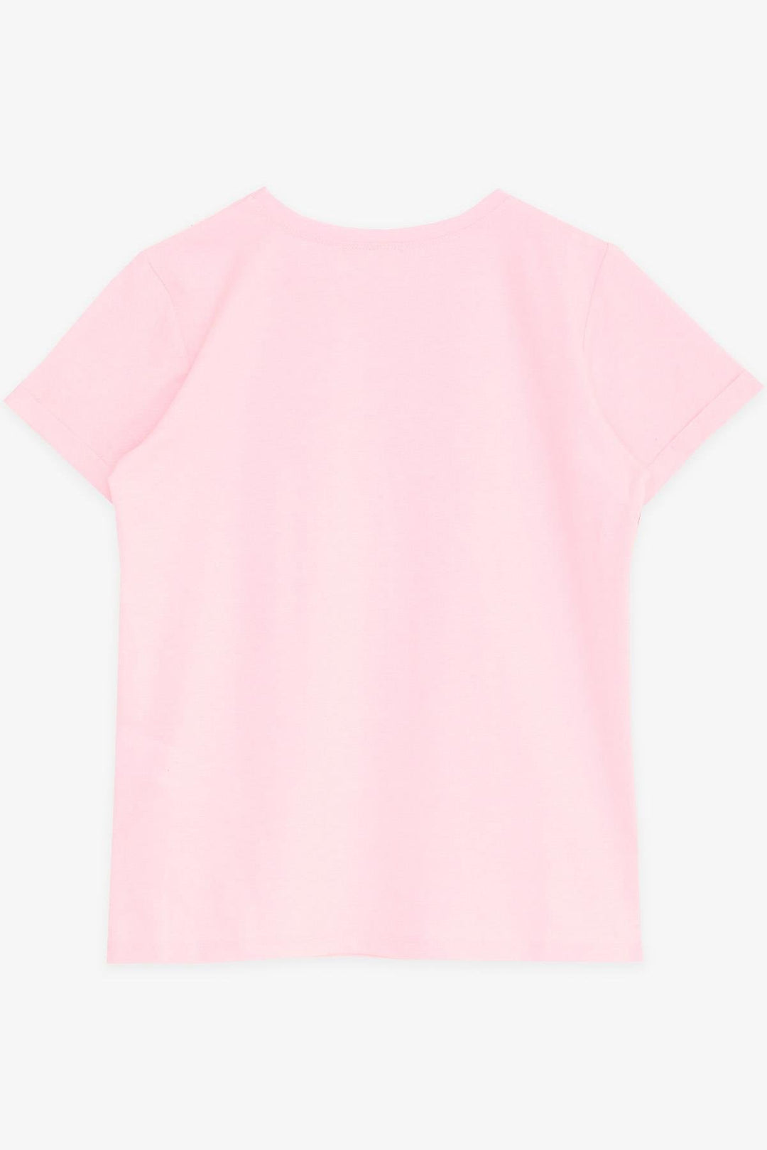 BRE Breeze Girl's T-Shirt with Glittery Text Flower Print 106 Years, Neon Pink - Stourbridge