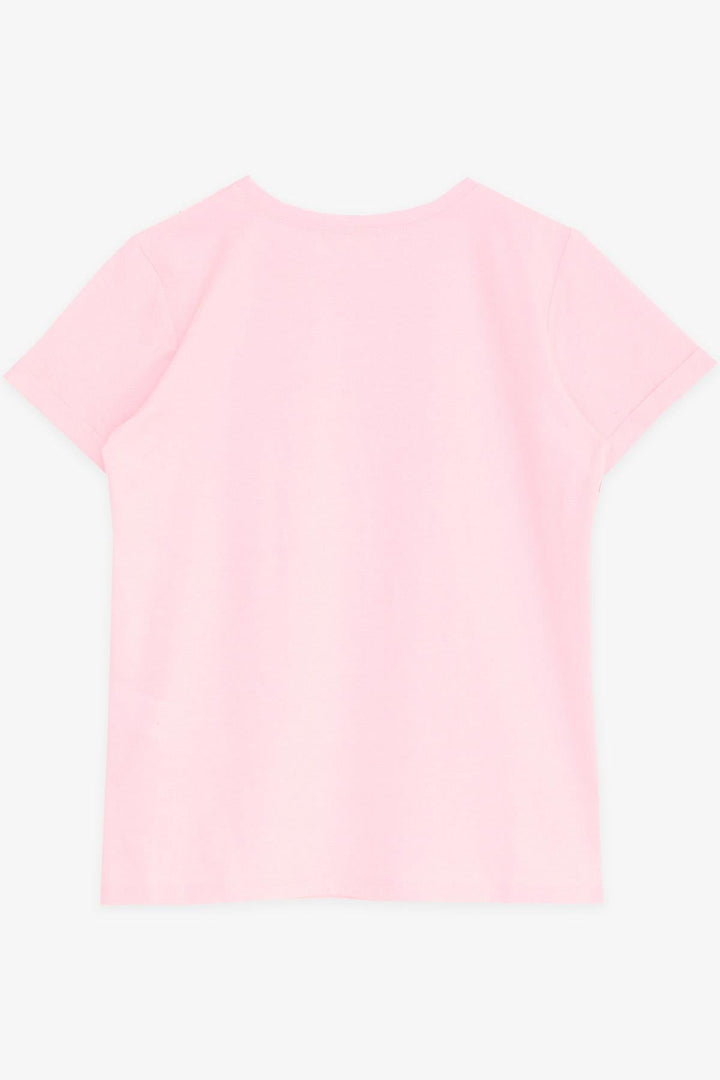 BRE Breeze Girl's T-Shirt with Glittery Text Flower Print 106 Years, Neon Pink - Stourbridge