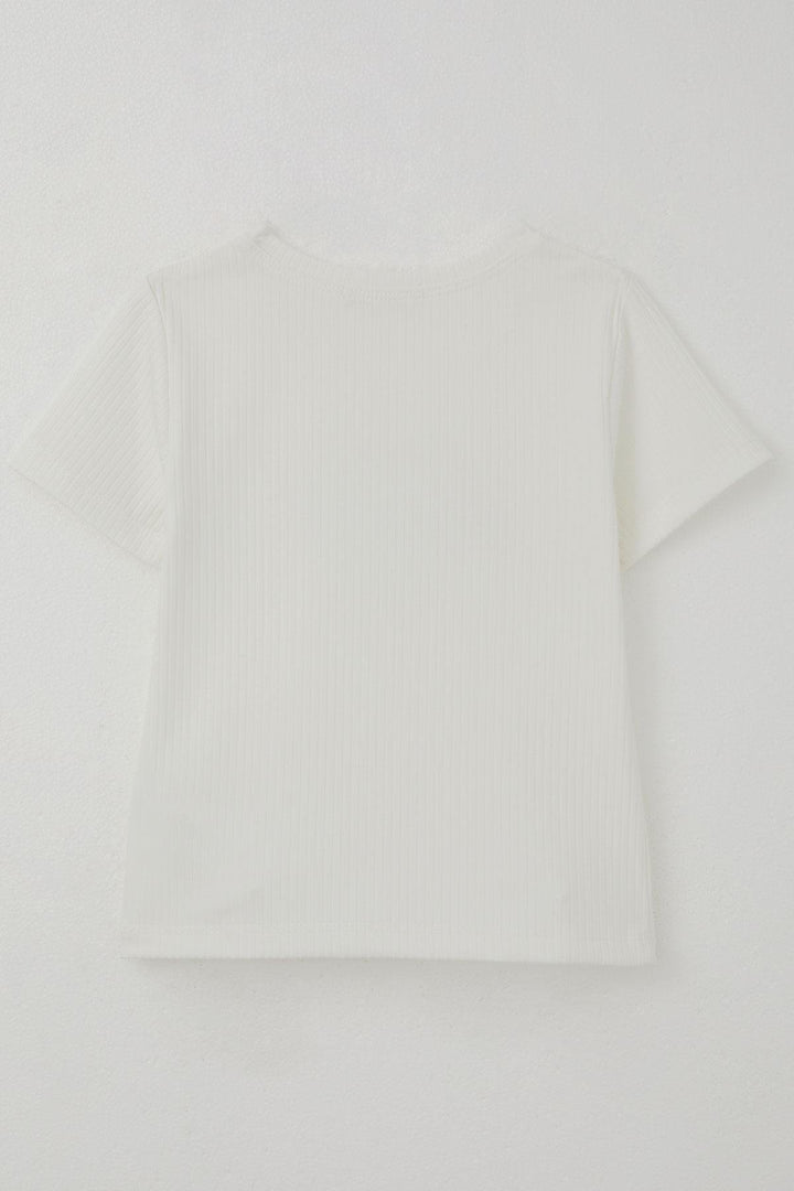 BRE Breeze Girl's T-shirt with Stone Detailed Heart Print, 84 Years, Ecru - Clifton Park