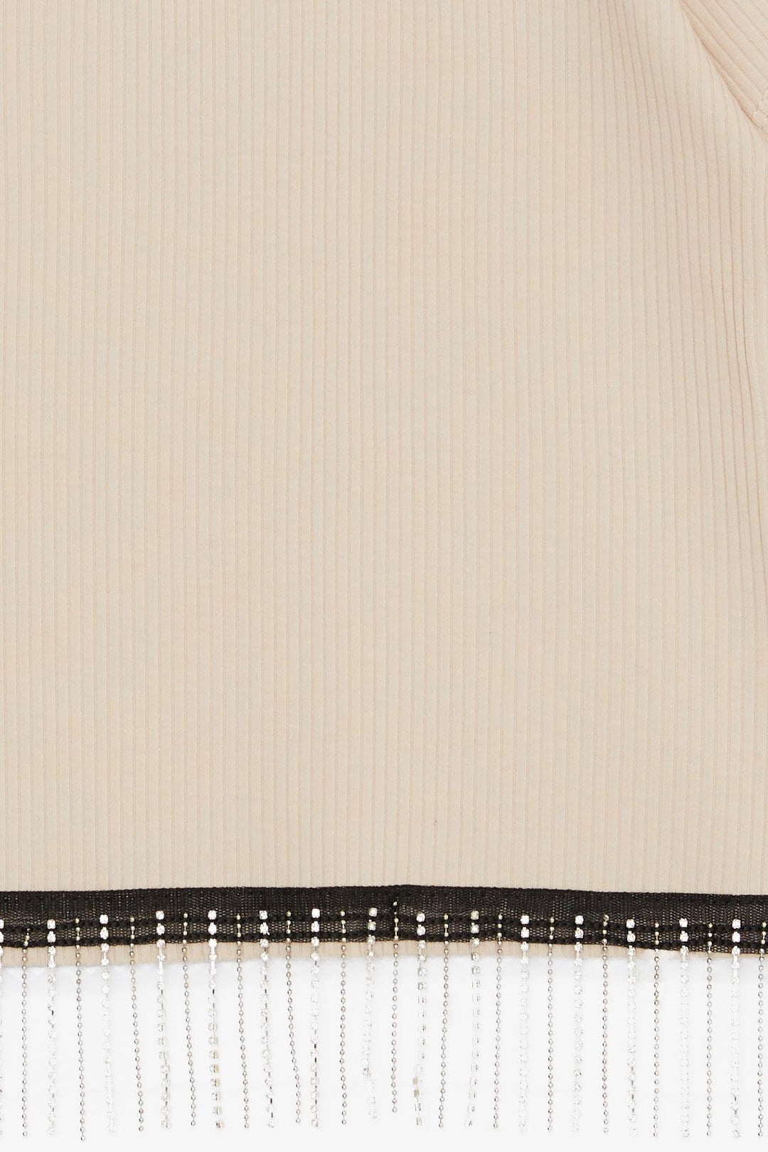 BRE Breeze Girl's T-shirt with Stone Fringes 94 Years, Beige - Middlesbrough