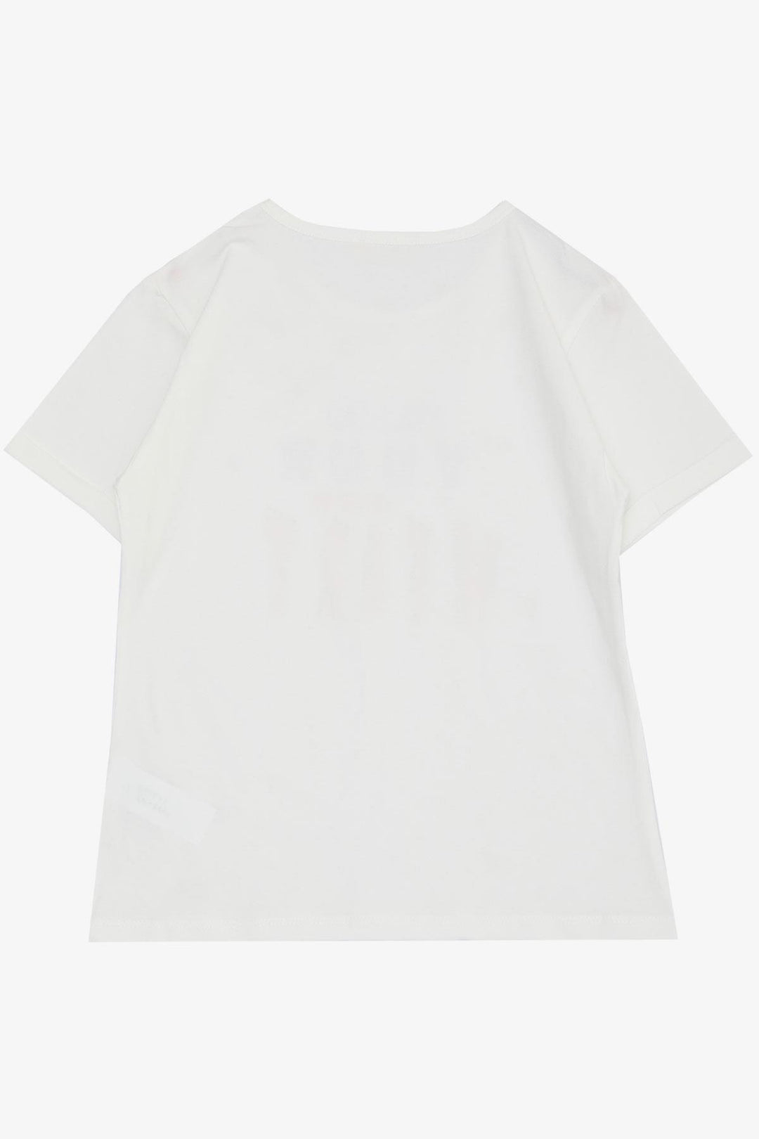 BRE Breeze Girl's T-shirt with Rhinestone Writing & Heart Print, 84 Years, Ecru - Trenton