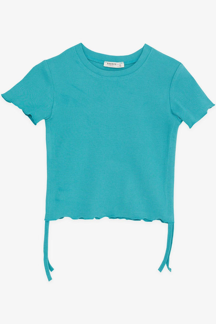 BRE Breeze Girl's T-Shirt with Ruched Sides, 84 Years, Mint Green - Exeter