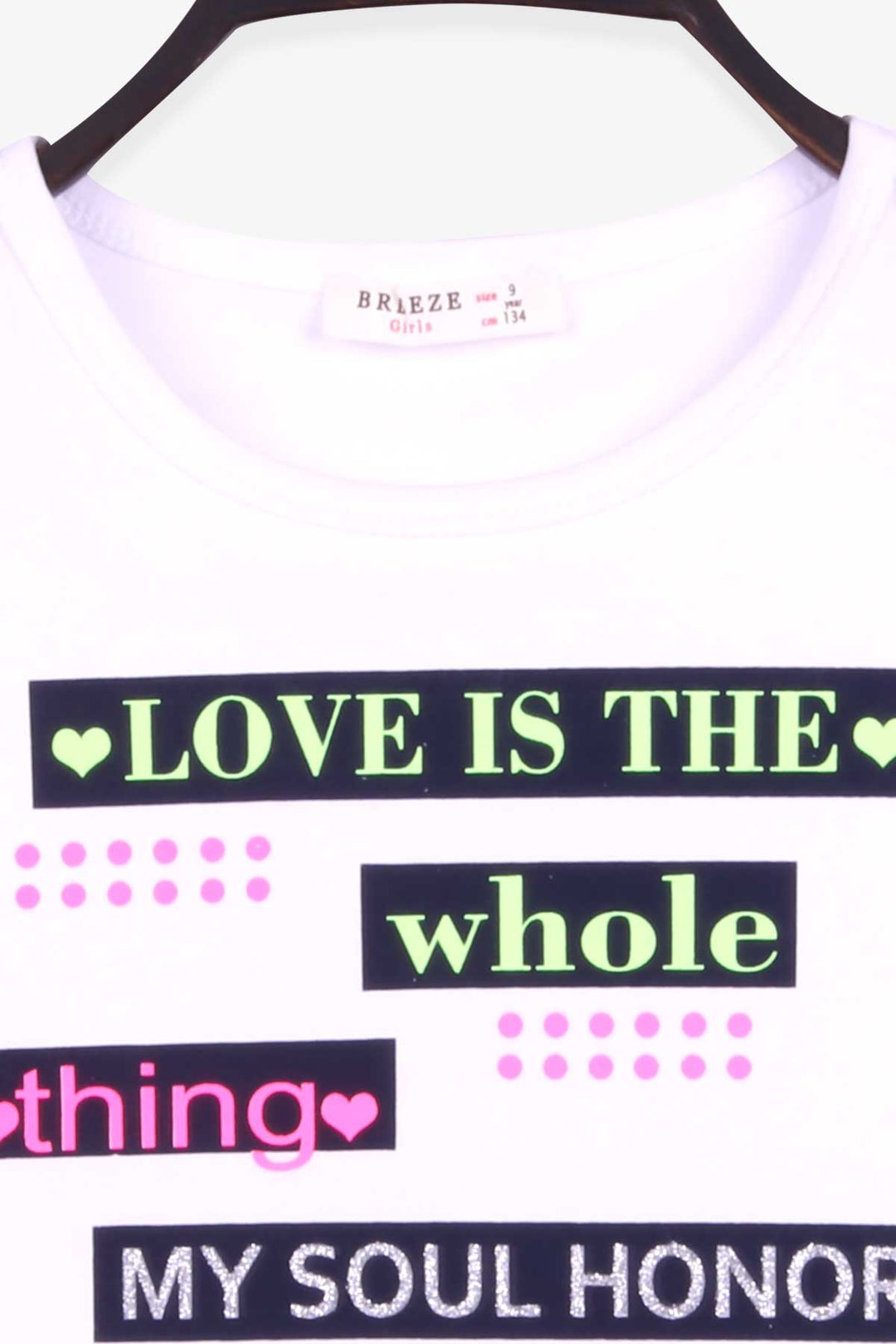 BRE Breeze Girl's T-Shirt with Printed Text, 94 Years, White - Guelph