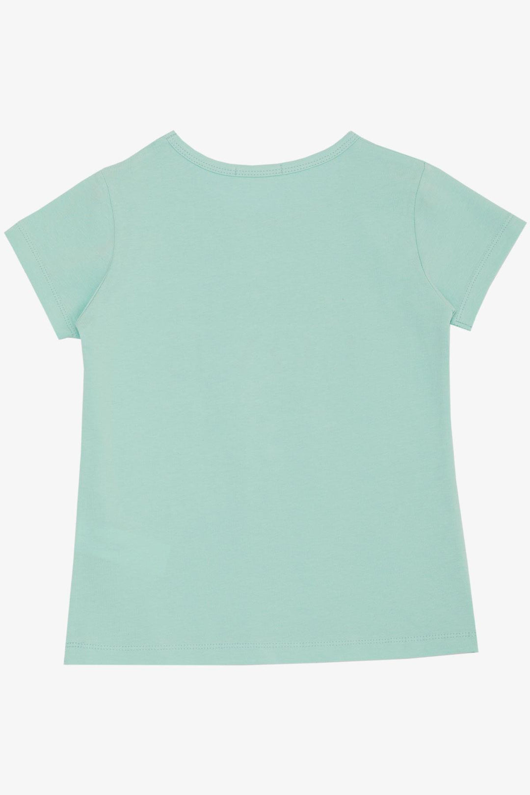 BRE Breeze Girl's T-Shirt with Printed Text and Rhinestones, 84 Years, Aqua Green - Santa Rosa Jauregui
