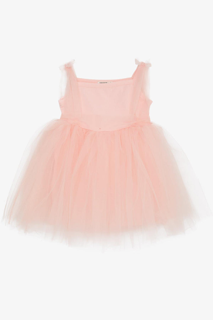 BRE Breeze Girl's Tulle Dress with Bow 1-4 Years, Salmon - Buxtehude