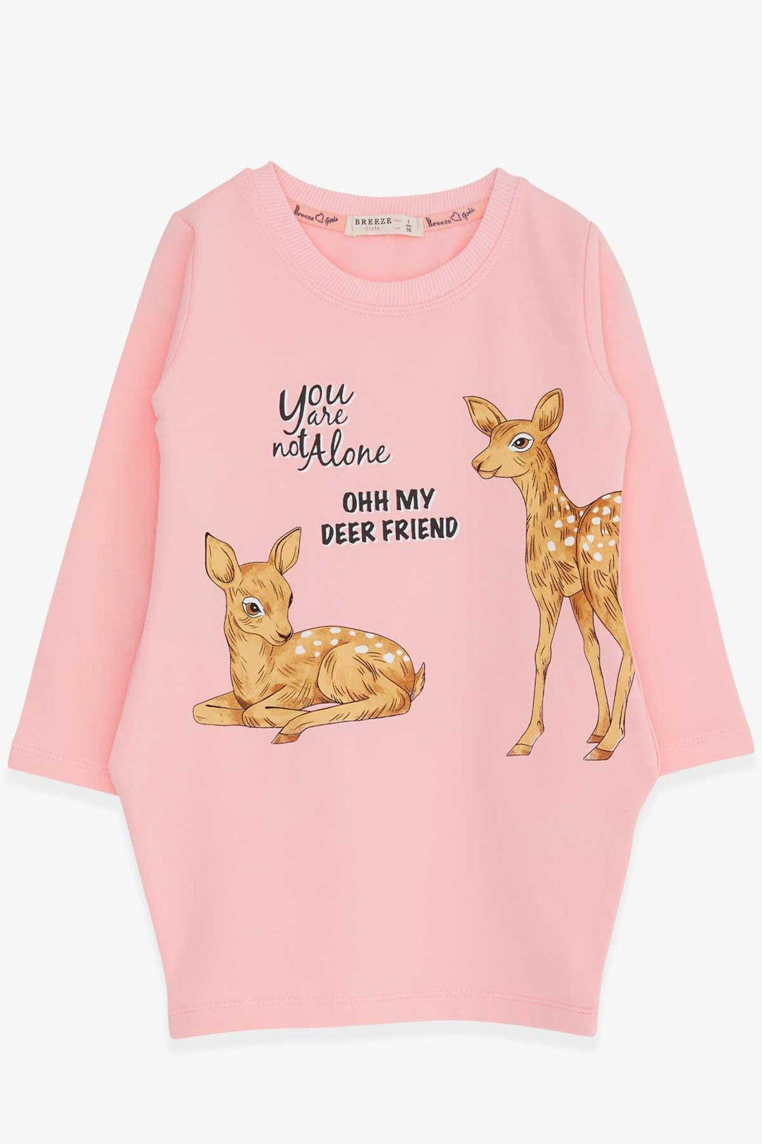 BRE Breeze Girl's Tunic with Deer Print 1.5-5 Years, Pink - Witten