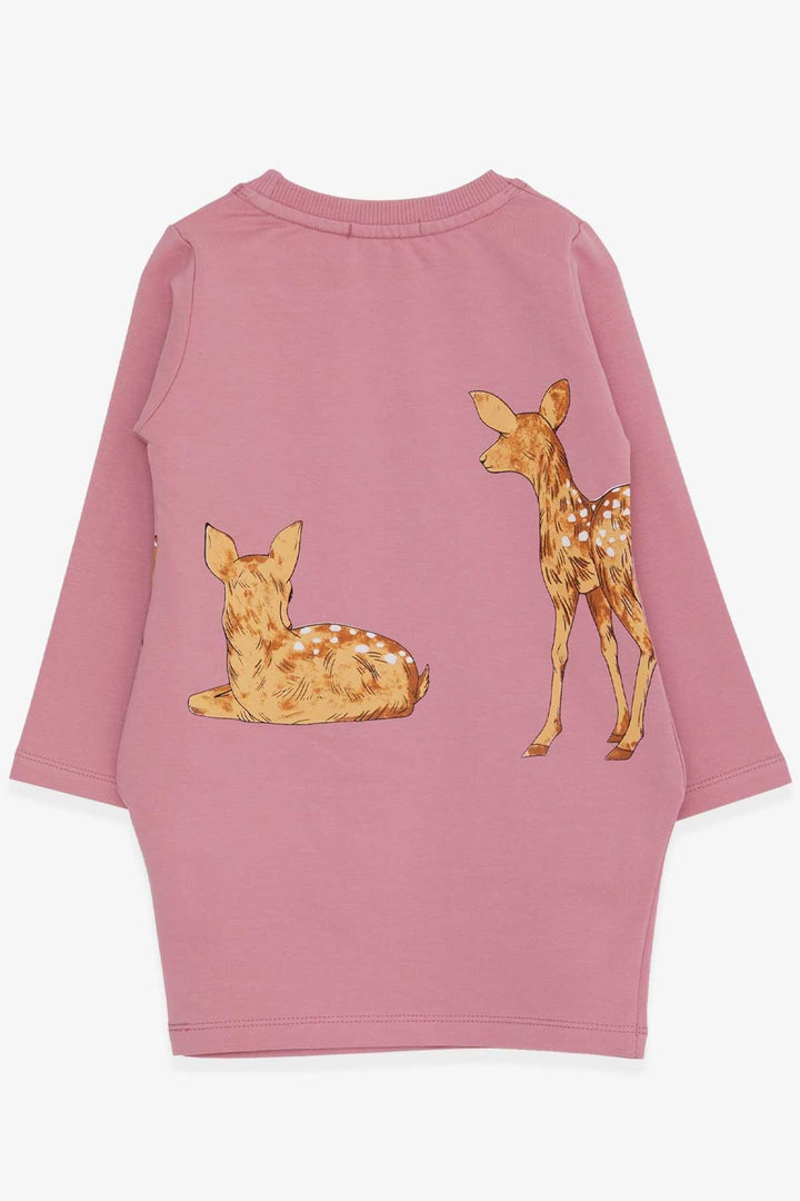 BRE Breeze Girl's Tunic with Fawn Print 1.5-5 Years, Rose Pink - Schio