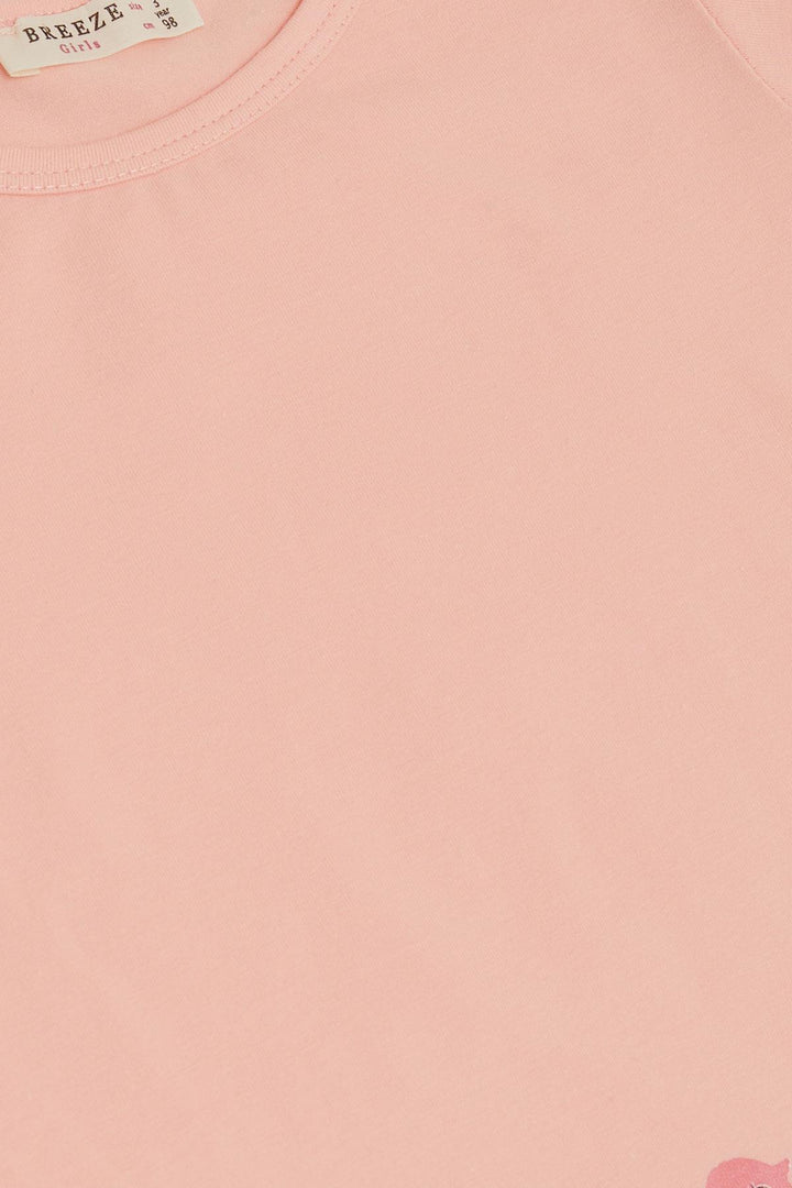 BRE Breeze Girl Child Tunic Dress Friendship Themed Princess Kitty Printed 1.5-5 Years, Salmon - Hoboken