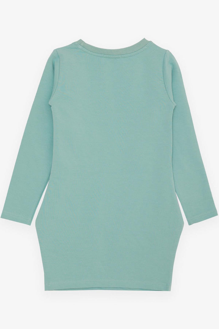 BRE Breeze Girl's Tunic with Happiness Theme Print, 82 Years, Mint Green. - Sokhumi