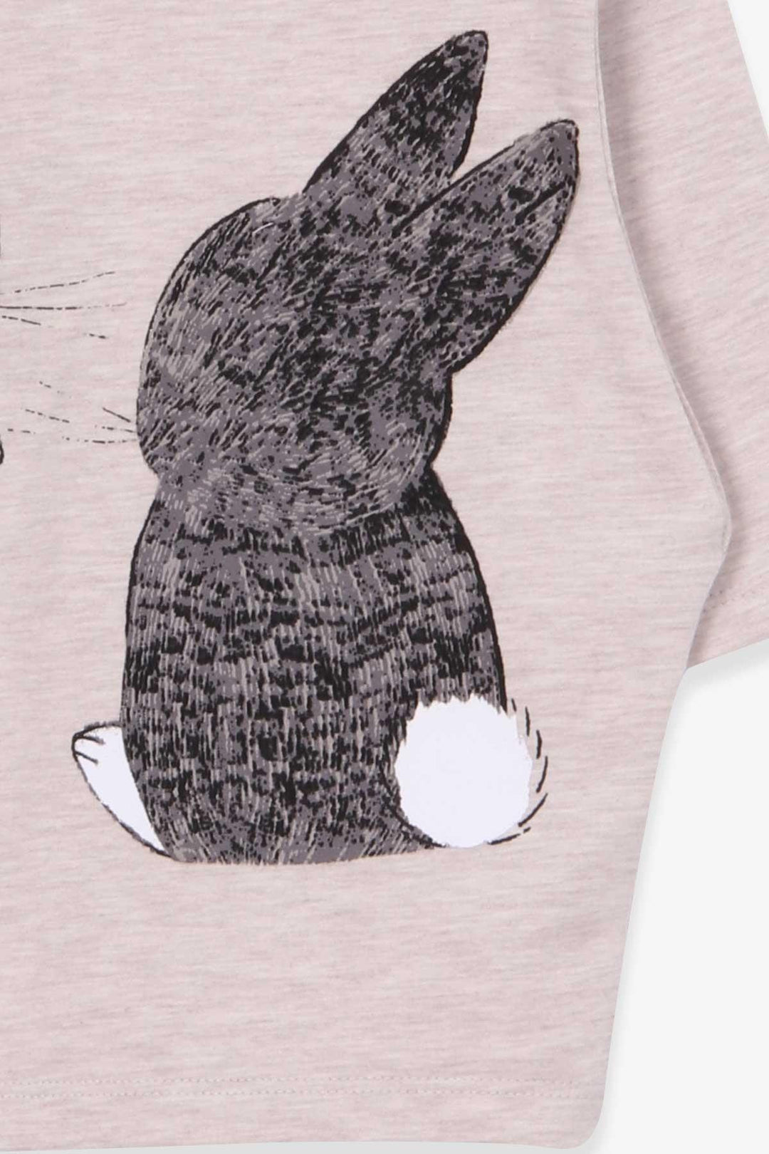 BRE Breeze Girl's Tunic with Rabbit Pattern 1.5-5 Years, Beige Melange - Wake Forest