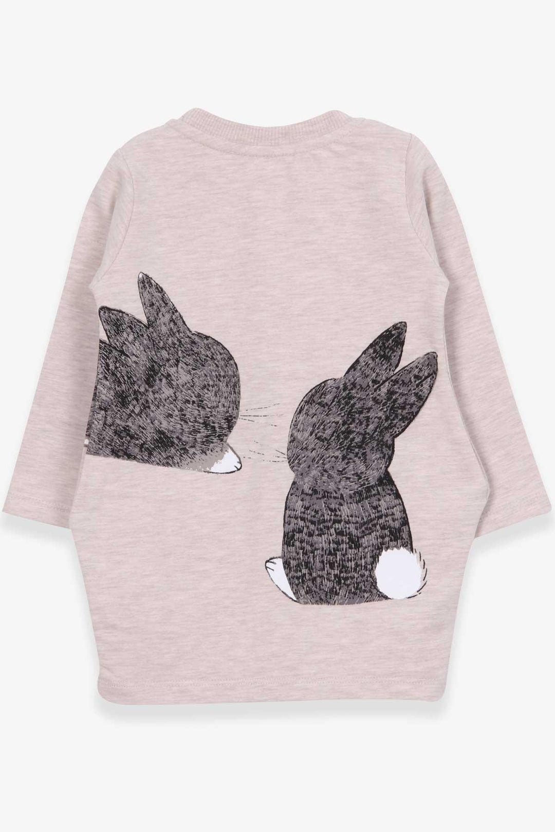 BRE Breeze Girl's Tunic with Rabbit Pattern 1.5-5 Years, Beige Melange - Wake Forest