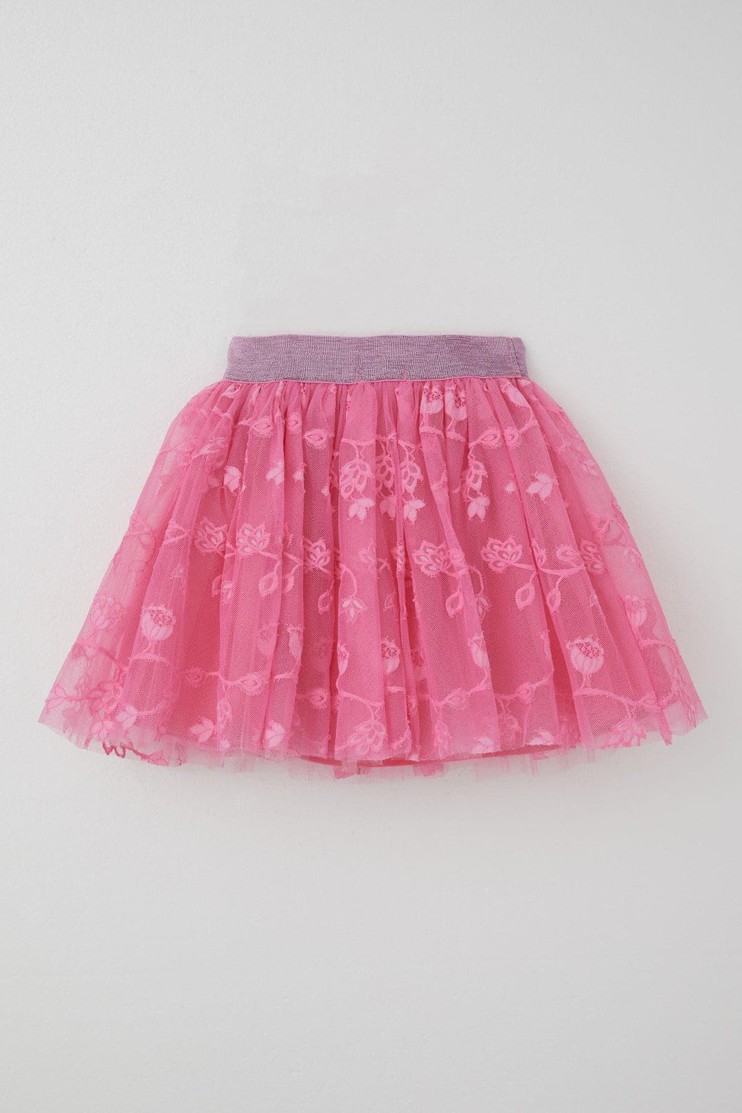 BRE Breeze Girl's Tutu Skirt with Flower Embroidery Elastic Waistband Glittery 50 Years, Pink - Montréal