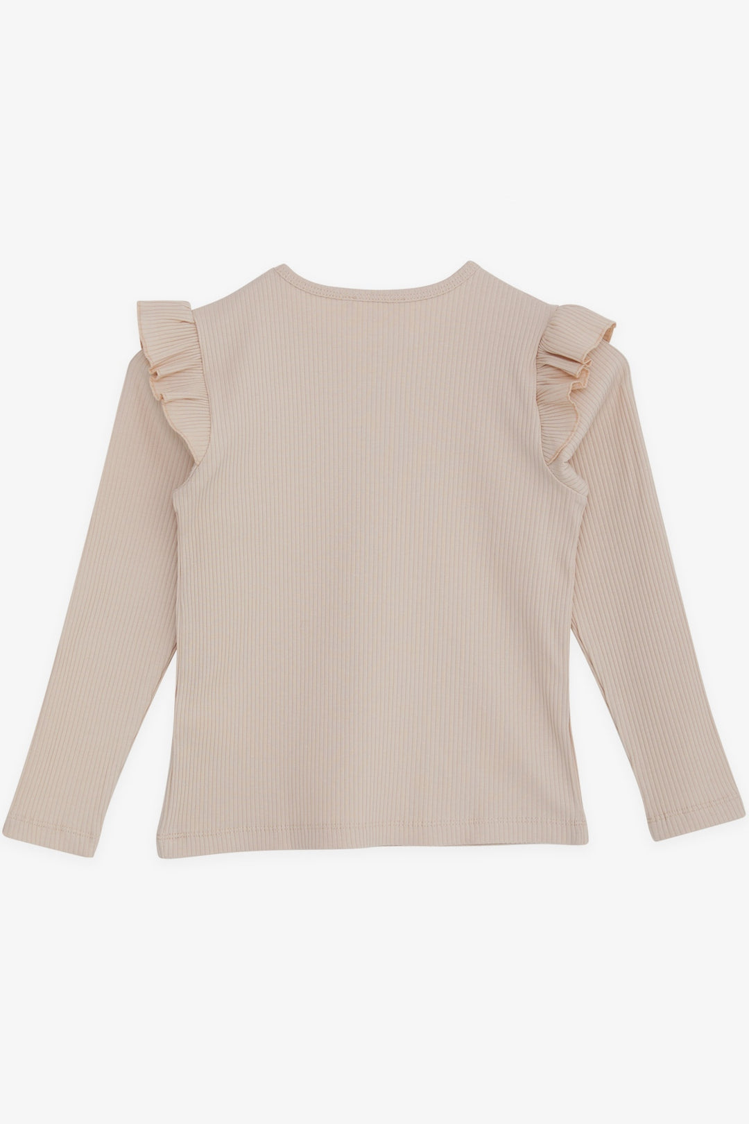 BRE Breeze Girl's Long Sleeve Blouse with Frills, 84 Years, Beige - Evere