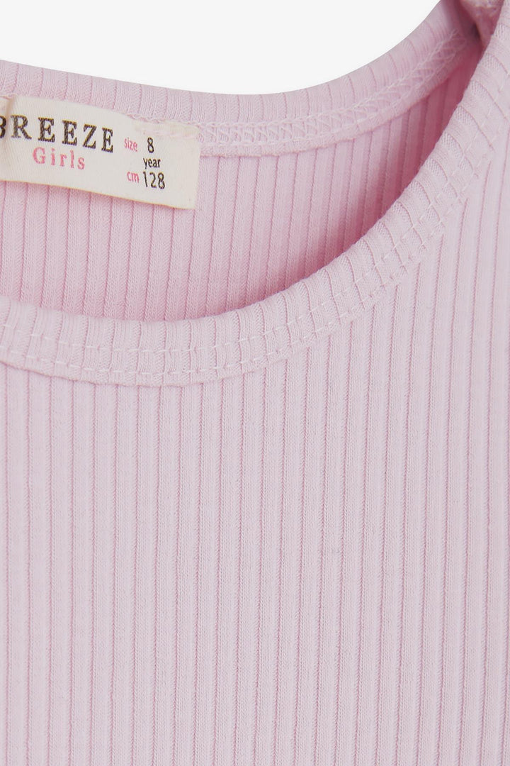 BRE Breeze Girl's Long Sleeve Frilly Blouse 84 Years, Pink - Bremerhaven