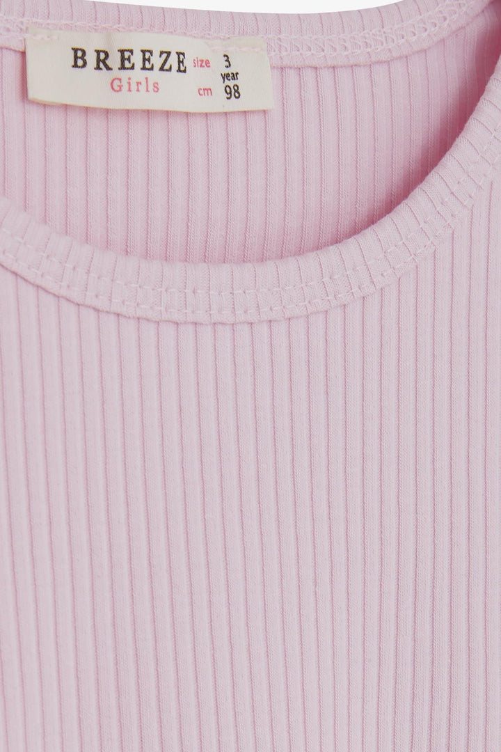 BRE Breeze Girl Child Long Sleeve Blouse with Frills, 2-6 Years, Pink - Corvallis