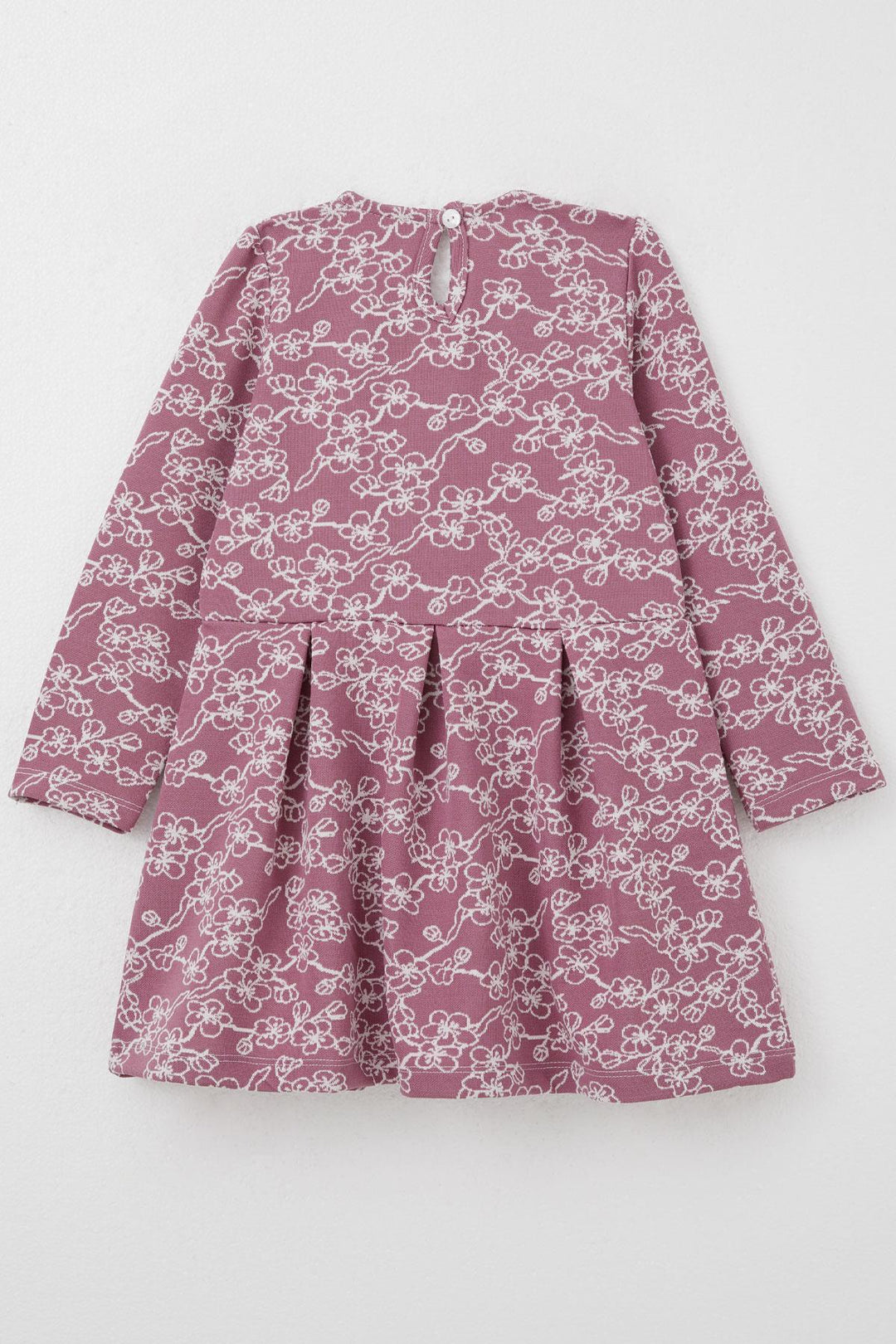 BRE Breeze Girl Child Long Sleeve Dress with Flower Pattern 1.5-5 Years, Rose Pink - Woodbridge