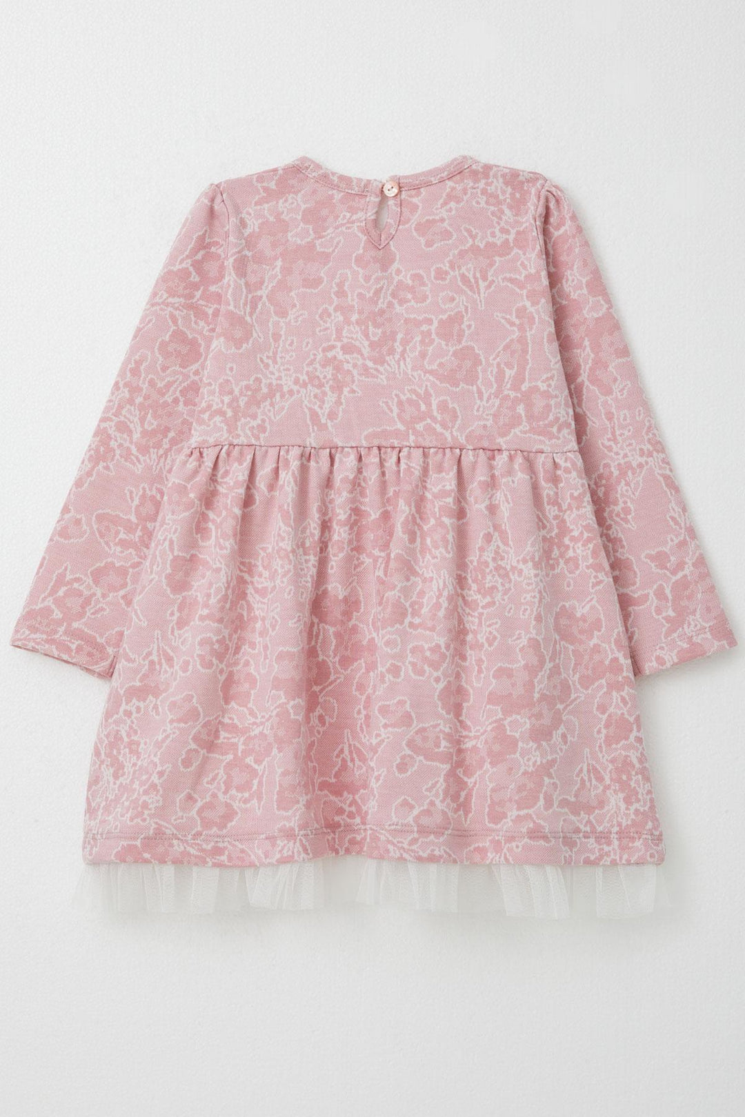 BRE Breeze Girl Child Long Sleeve Dress with Flower Pattern 3-7 Years, Rose Pink - Barsinghausen