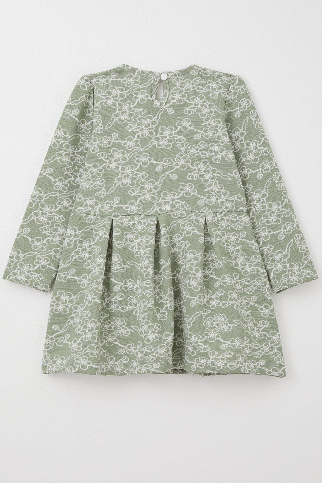 BRE Breeze Girl Child Long Sleeve Dress with Flower Pattern 1.5-5 Years, Mint Green - Bognor Regis