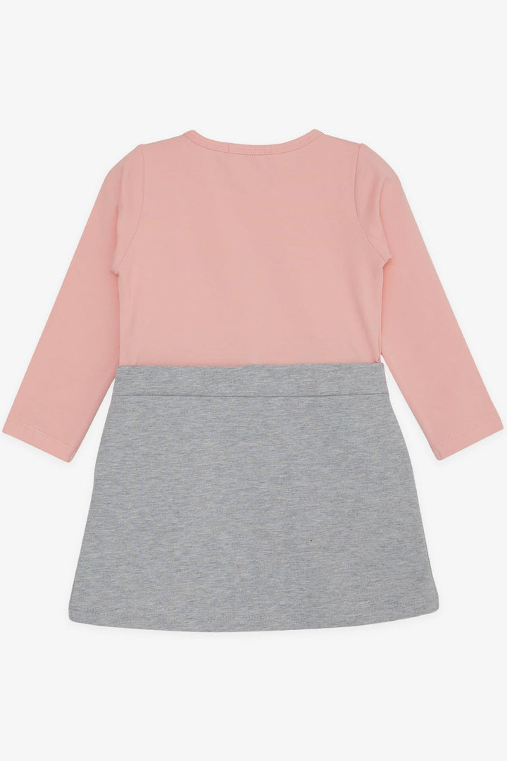 BRE Breeze Girl Child Long Sleeve Dress with Button Accessory Bow 3-8 Years, Pink - East Providence