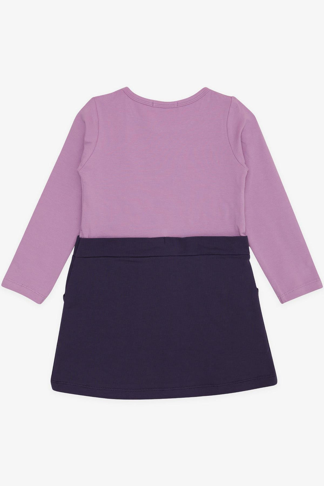 BRE Breeze Girl Child Long Sleeve Dress with Button Accessory Bow 3-8 Years, Lilac - Corby