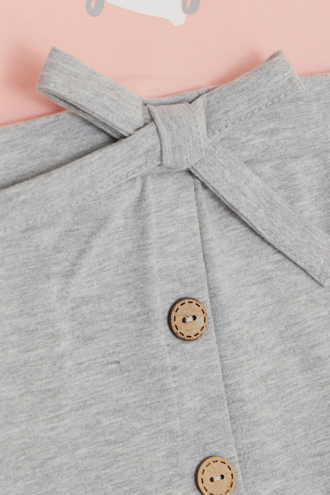 BRE Breeze Girl Child Long Sleeve Dress with Button Accessory Bow 3-8 Years, Pink - East Providence