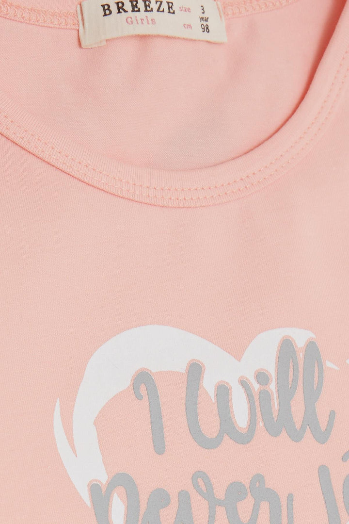 BRE Breeze Girl Child Long Sleeve Dress with Button Accessory Bow 3-8 Years, Pink - East Providence