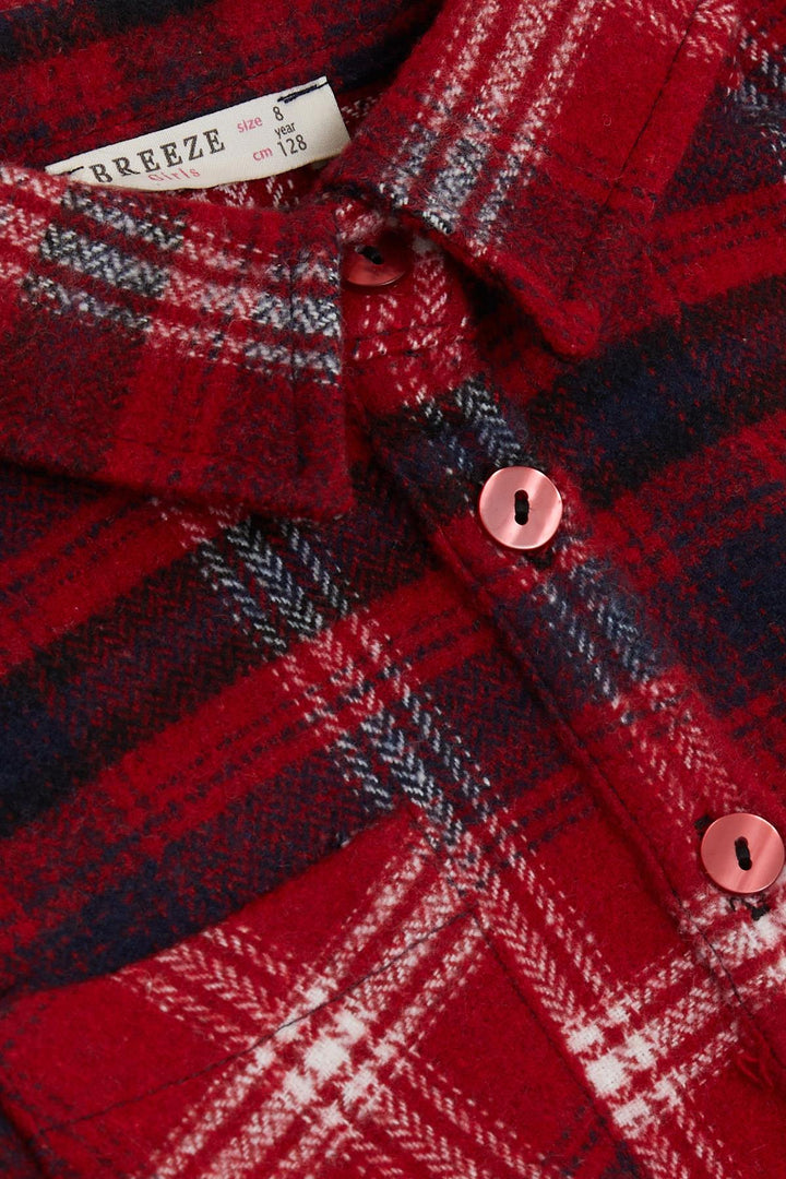 BRE Breeze Girl Child's Long-Sleeved Dress with Plaid Skirt Tulle, 62 Years, Mixed Color - Council Bluffs