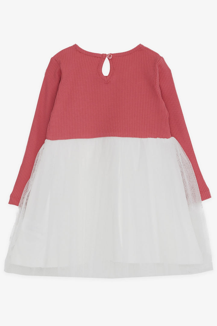 BRE Breeze Girl Child Long Sleeve Dress with Cat Embroidery 1.5-5 Years, Terracotta - Grand Island