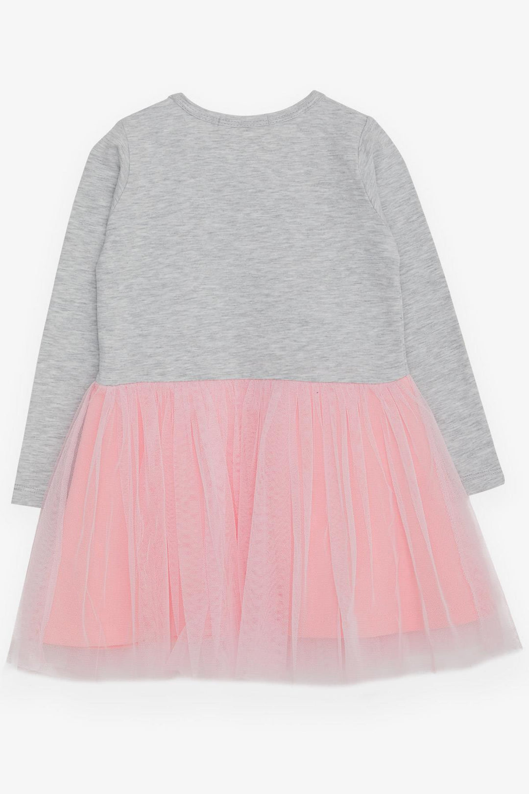 BRE Breeze Girl Child Long Sleeve Dress with Kitty Print 1.5-5 Years, Light Grey Melange - Los Palacios y Villafranca