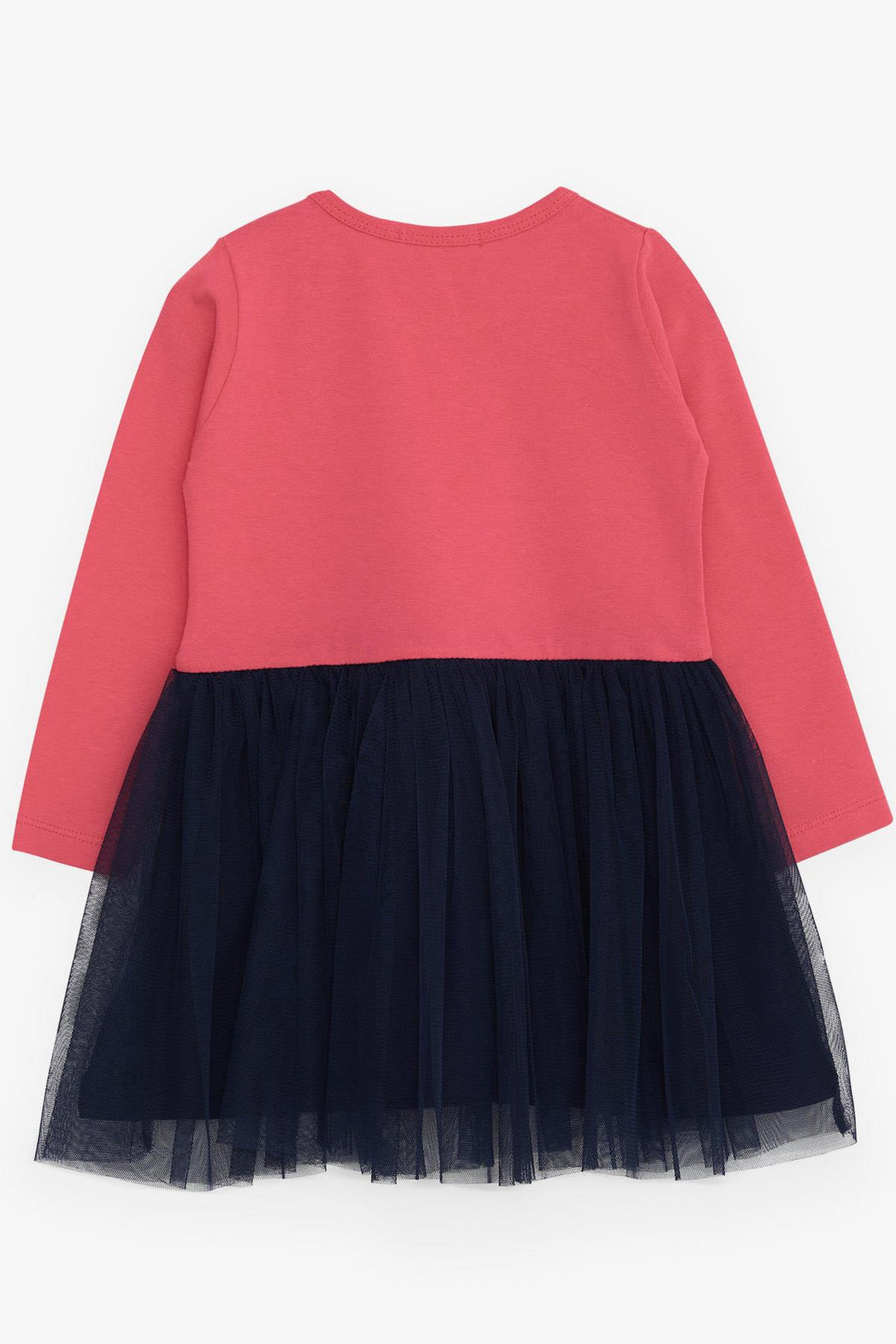 BRE Breeze Girl Child Long Sleeve Dress with Kitty Print 1.5-5 Years, Coral - Leer