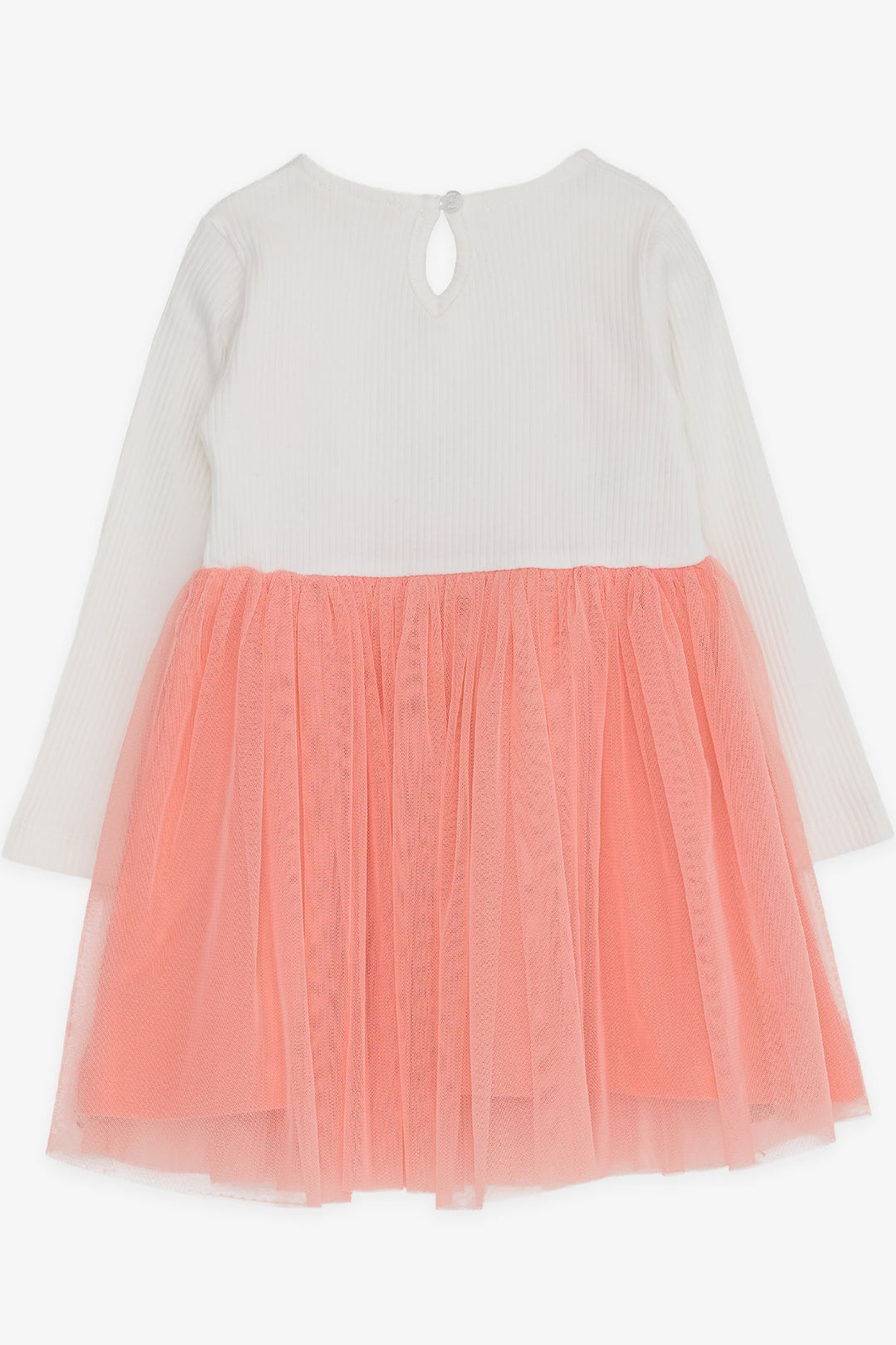 BRE Breeze Girl Child Long Sleeve Dress with Cat Embroidery, 1.5-5 Years, Ecru - Ponta Delgada