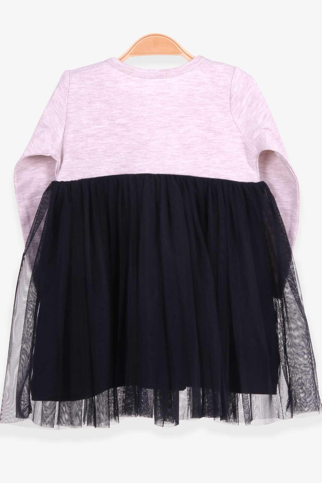 BRE Breeze Girl Child Long Sleeve Dress with Cat Embroidery 1.5-5 Years, Beige Melange - Cheltenham