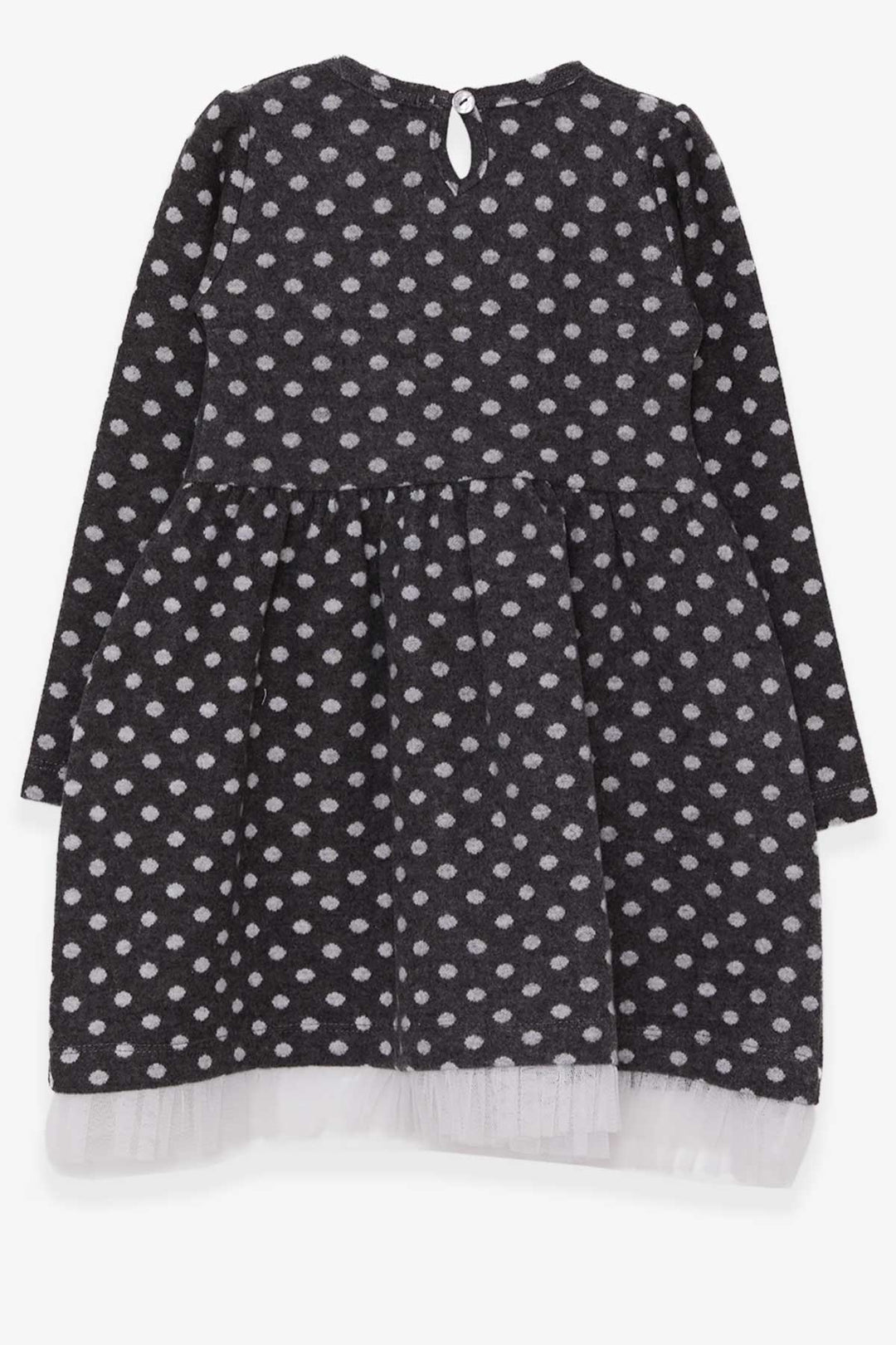 BRE Breeze Girl Child Long Sleeve Dress Polka Dot White Floral 3-7 Years, Anthracite - College Park