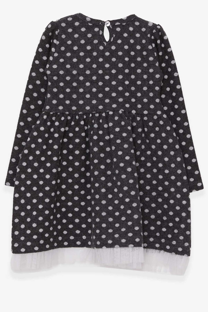 BRE Breeze Girl Child Long Sleeve Dress Polka Dot White Floral 3-7 Years, Anthracite - College Park