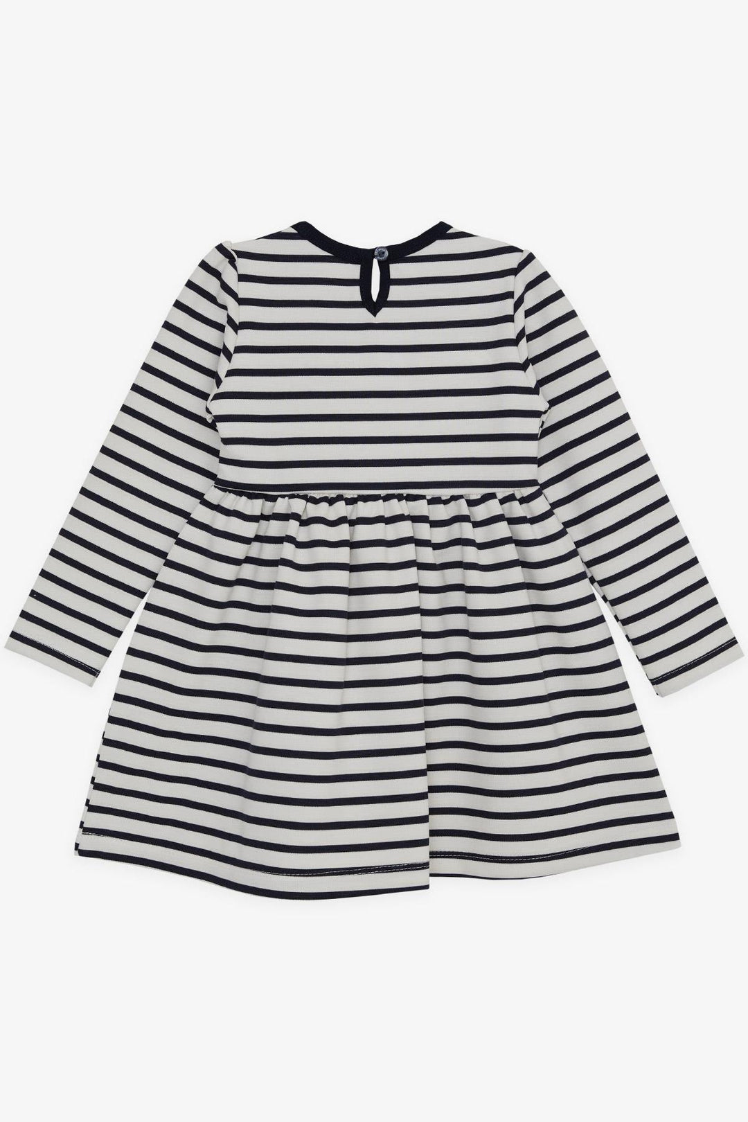 BRE Breeze Girl Child Long Sleeve Dress Sequined Summer Printed with Bow 3-8 Years, Ecru - Caerdydd