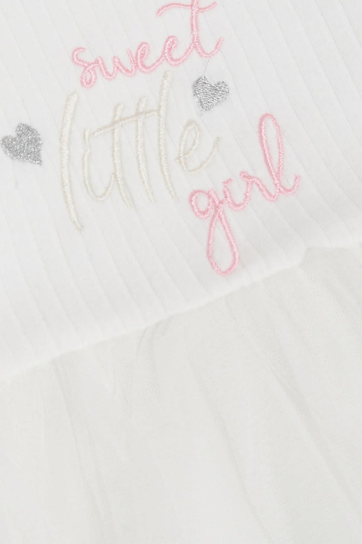 BRE Breeze Girl Child Long Sleeve Dress Colorful Embroidered 1.5-5 Years, Ecru - Cologne