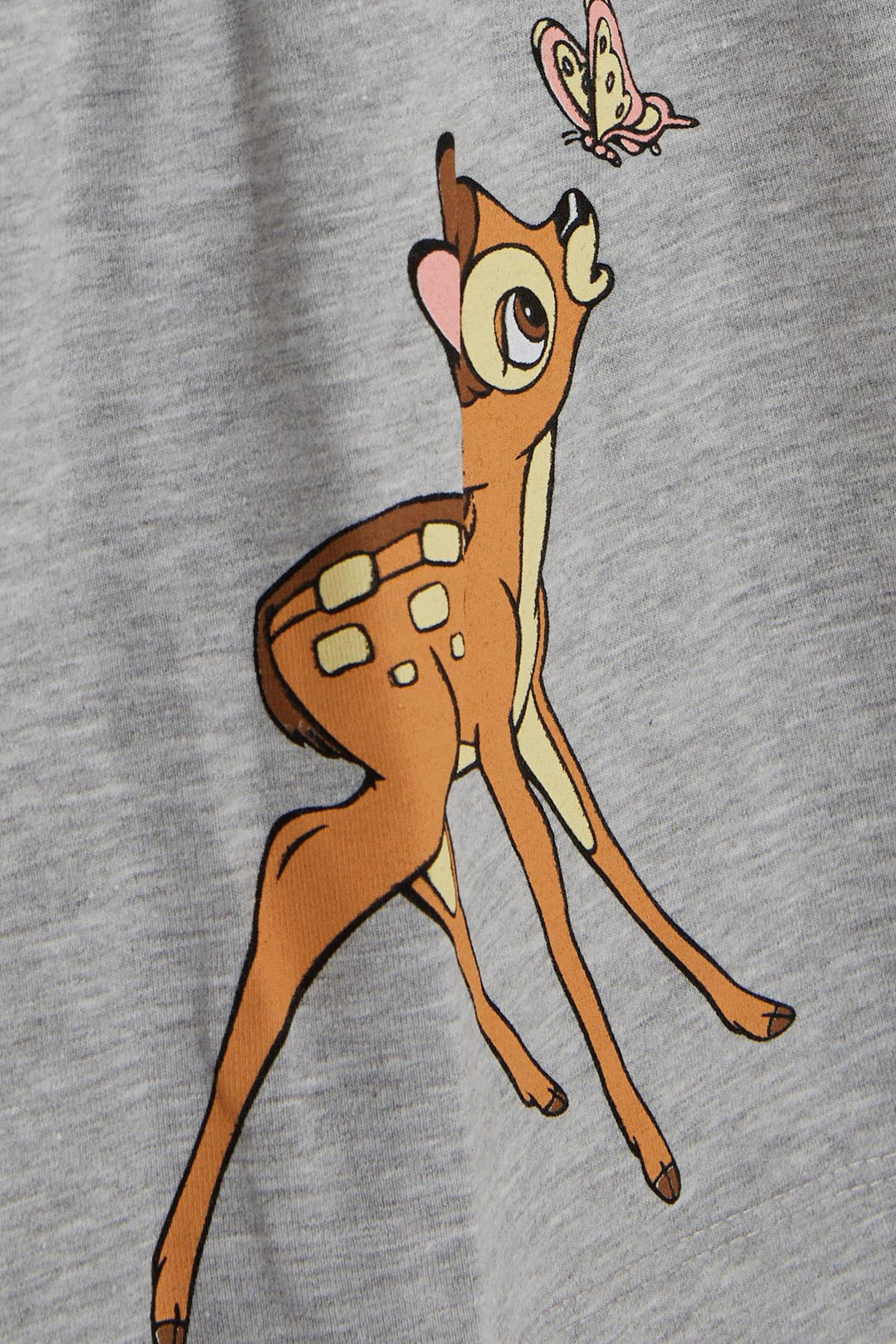 BRE Breeze Girl Child Long Sleeve Dress Cute Fawn Printed 2-6 Years, Grey Melange - El Dorado