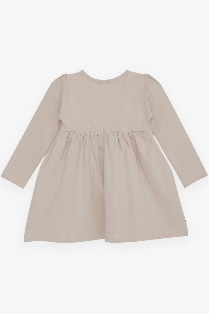 BRE Breeze Girl Child Long Sleeve Dress Cute Fawn Printed 2-6 Years, Beige - Worcester