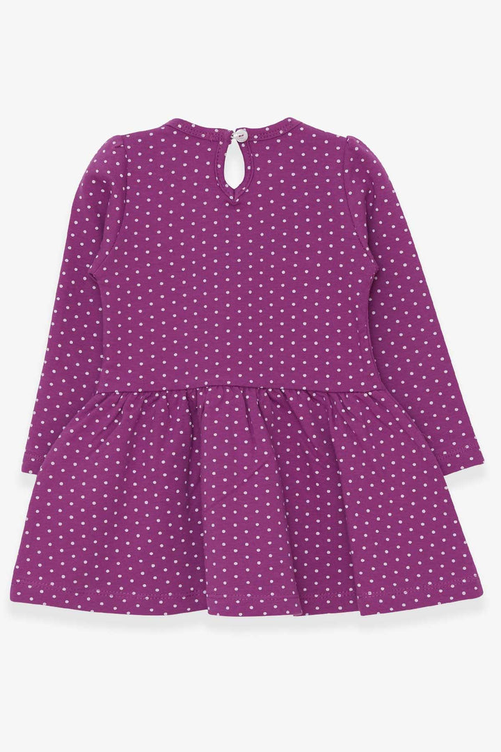 BRE Breeze Girl Child Long Sleeve Dress with Glitter Glasses Printed Girl 1-4 Years, Purple - Tepeapulco