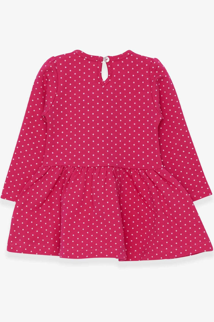 BRE Breeze Girl Child Long Sleeve Dress with Glitter Glasses Printed Girl, 1-4 Years, Pink - Arona