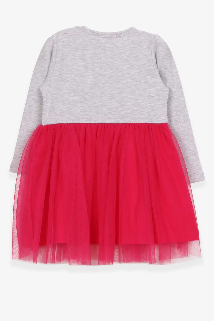 BRE Breeze Girl Child Long Sleeve Dress Decorated Girl Printed 2-6 Years, Grey Melange - London