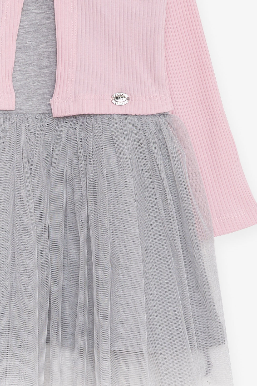 BRE Breeze Girl Child Long Sleeve Dress Tulle 3-8 Years, Pink - South Hill