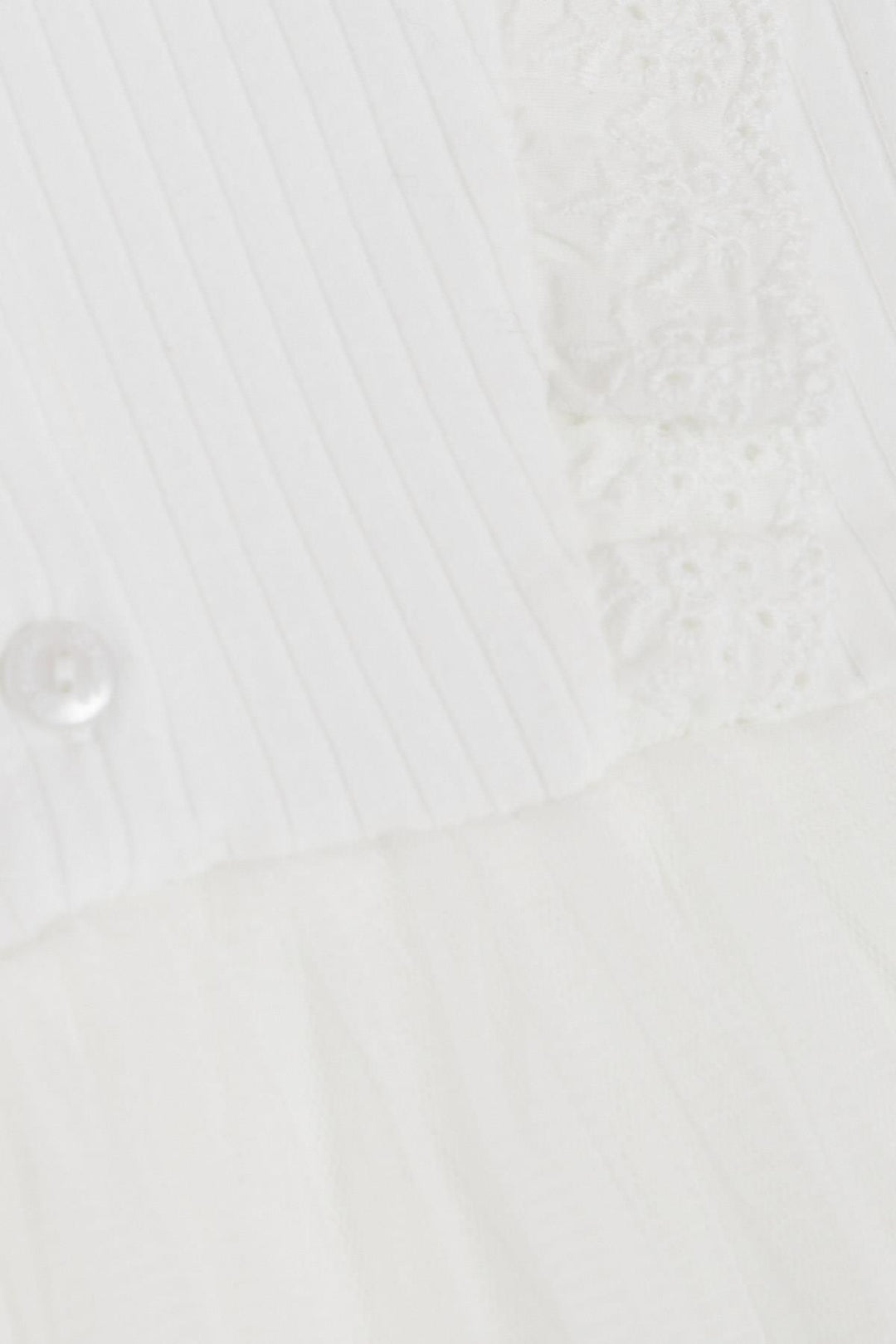 BRE Breeze Girl Child Long Sleeve Dress with Tulle Embroidery Buttoned 1.5-5 Years, Ecru - Neustadt