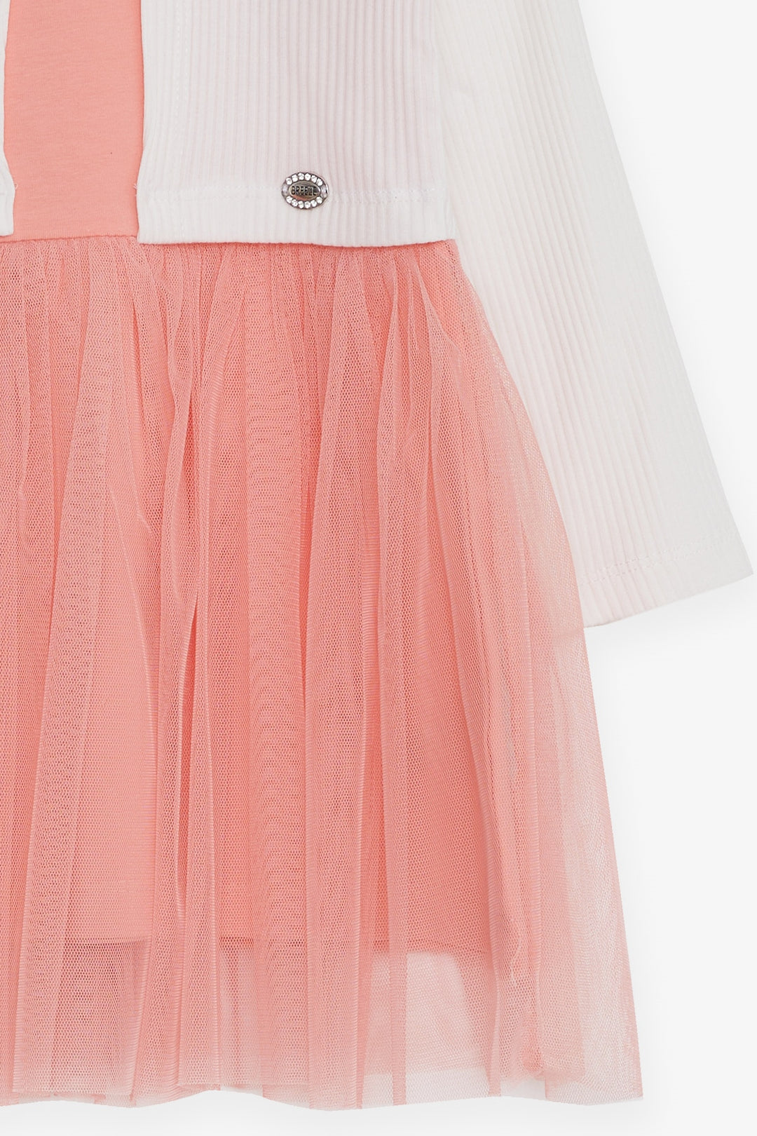BRE Breeze Girl Child Long Sleeve Dress Tulle 3-8 Years, Ecru - Richmond