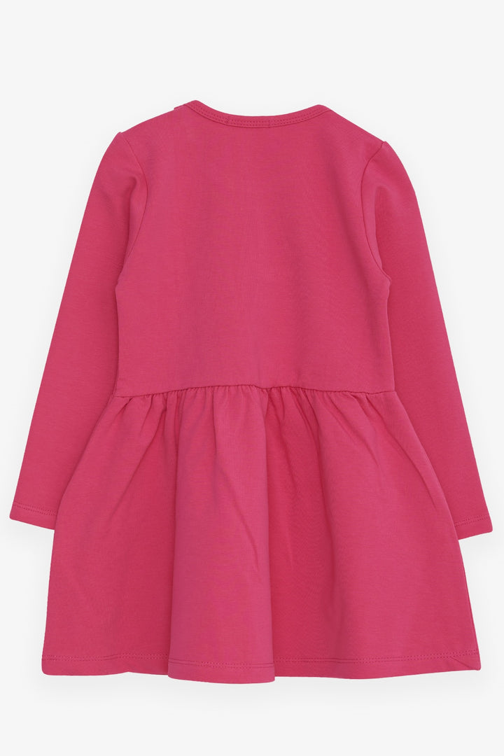 BRE Breeze Girl Child Long Sleeve Dress with Tulle Unicorn Embroidery 1.5-5 Years, Fuchsia - Rowlett